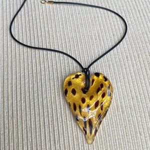 Murano Glass Leopard Necklace
